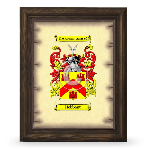 Hobbant Coat of Arms Framed - Brown