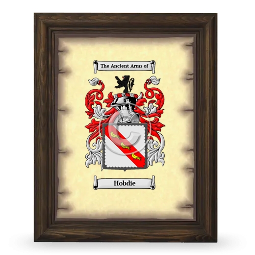 Hobdie Coat of Arms Framed - Brown