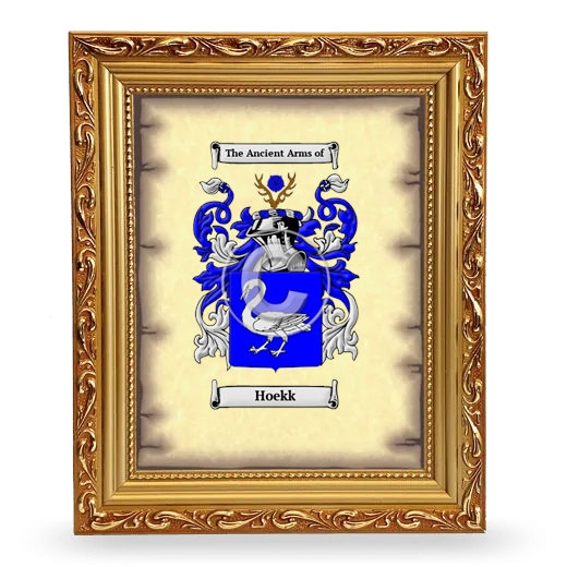 Hoekk Coat of Arms Framed - Gold