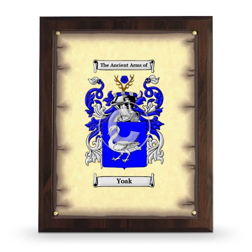 Yoak Coat of Arms Plaque