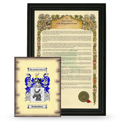 Hockenbury Framed History and Coat of Arms Print - Black