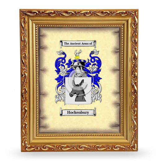 Hockenbury Coat of Arms Framed - Gold