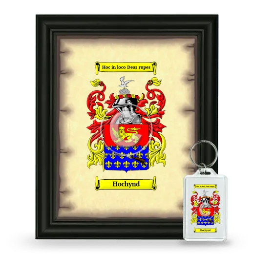 Hochynd Framed Coat of Arms and Keychain - Black