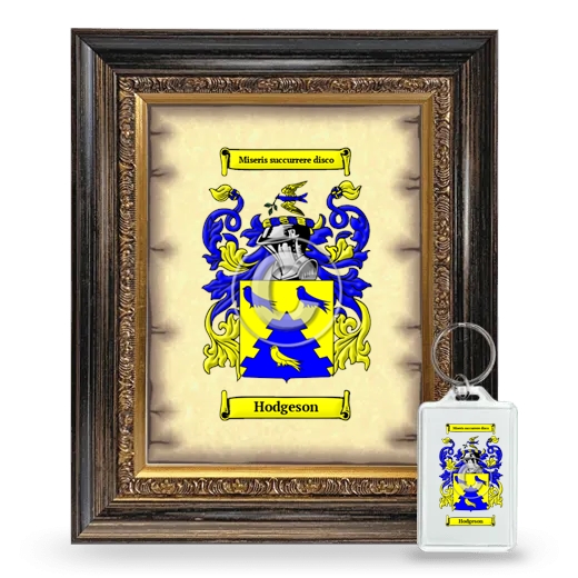 Hodgeson Framed Coat of Arms and Keychain - Heirloom