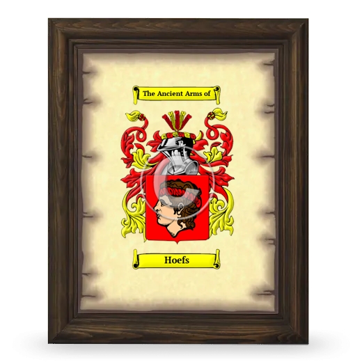 Hoefs Coat of Arms Framed - Brown