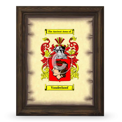 Vanderhoof Coat of Arms Framed - Brown