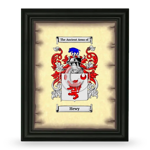 Hewy Coat of Arms Framed - Black