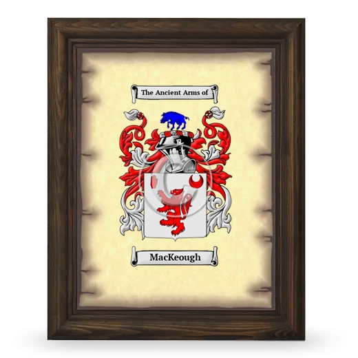 MacKeough Coat of Arms Framed - Brown