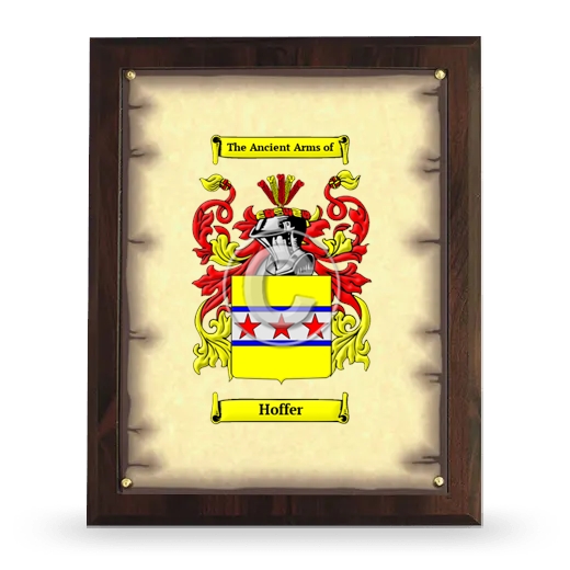 Hoffer Coat of Arms Plaque