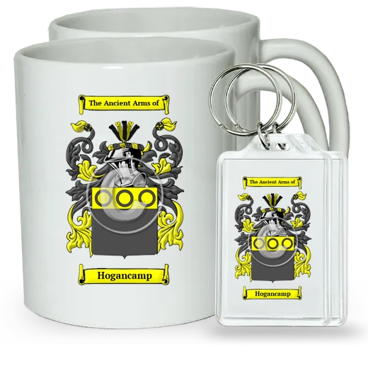 Hogancamp Pair of Coffee Mugs and Pair of Keychains