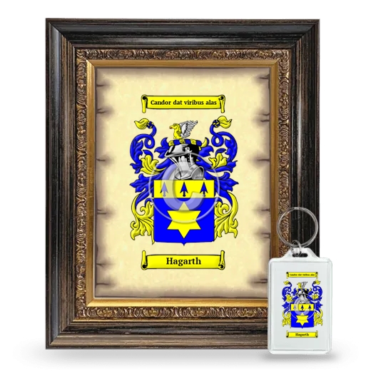 Hagarth Framed Coat of Arms and Keychain - Heirloom
