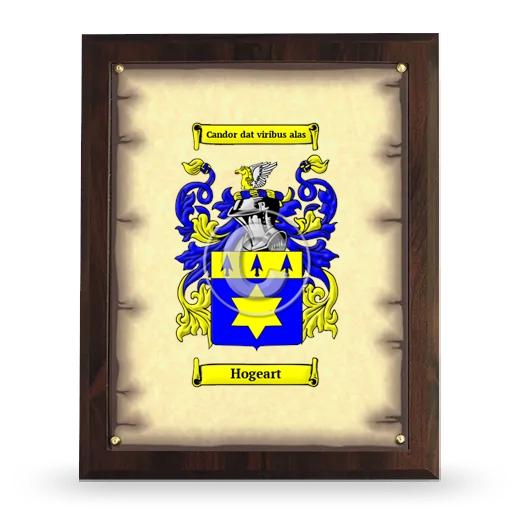 Hogeart Coat of Arms Plaque