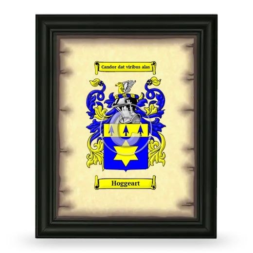 Hoggeart Coat of Arms Framed - Black