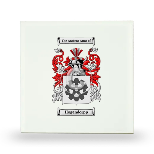 Hogendorpp Small Ceramic Tile with Coat of Arms