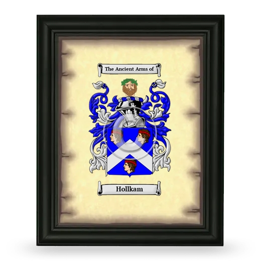 Hollkam Coat of Arms Framed - Black