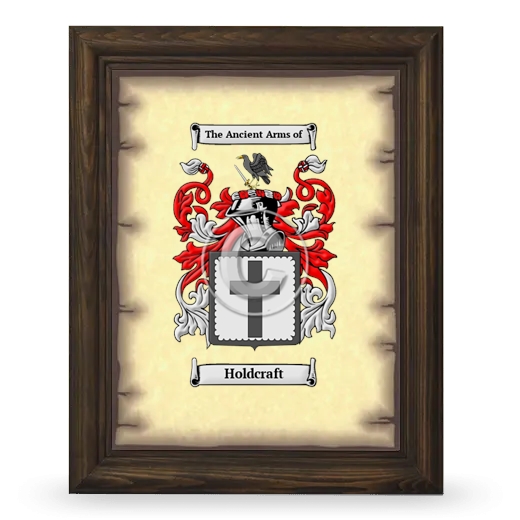 Holdcraft Coat of Arms Framed - Brown