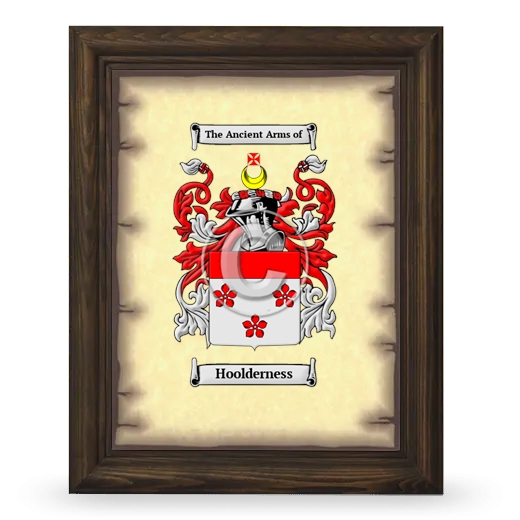 Hoolderness Coat of Arms Framed - Brown