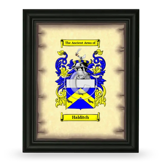 Halditch Coat of Arms Framed - Black