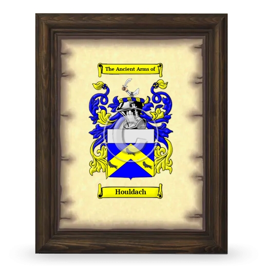 Houldach Coat of Arms Framed - Brown
