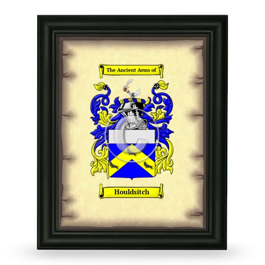 Houldsitch Coat of Arms Framed - Black