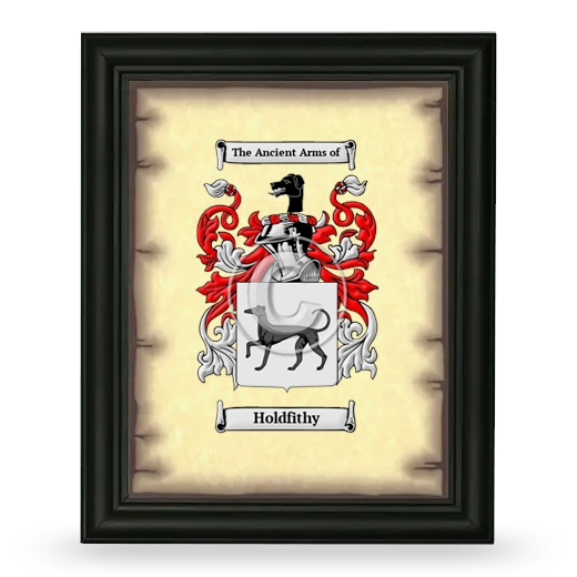 Holdfithy Coat of Arms Framed - Black