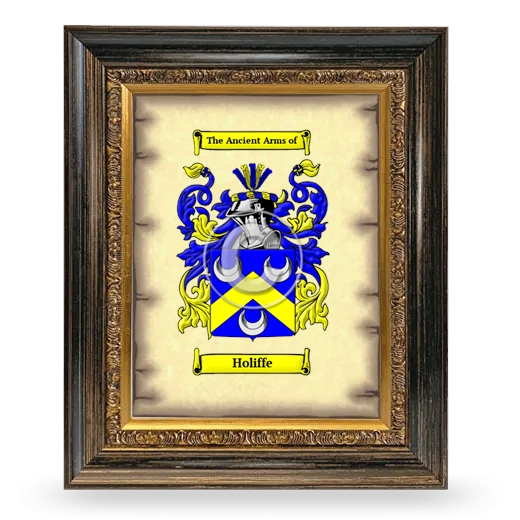 Holiffe Coat of Arms Framed - Heirloom