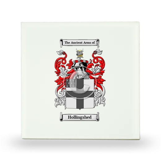 Hollingshed Small Ceramic Tile with Coat of Arms