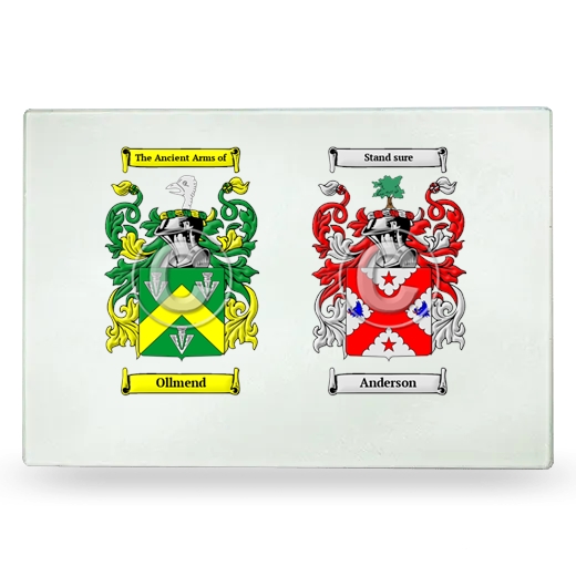 Double Coat of Arms Glass Cutting Board