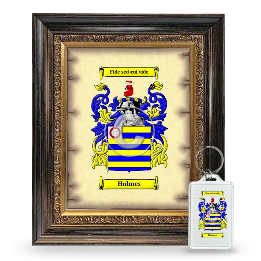 Hulmes Framed Coat of Arms and Keychain - Heirloom
