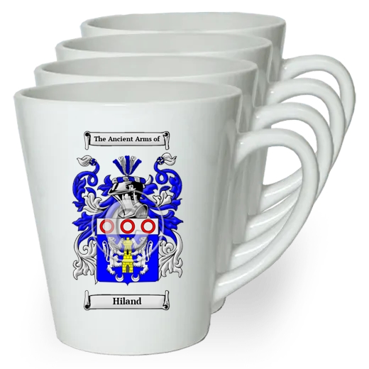 Hiland Set of 4 Latte Mugs