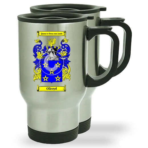 Ollroyd Pair of Steel Travel Mugs