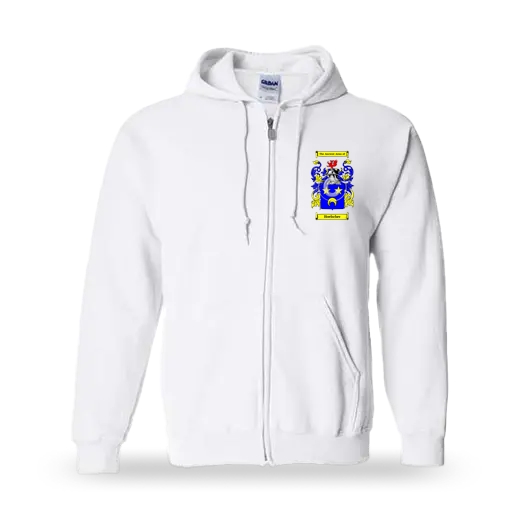 Hoelscher Unisex Coat of Arms Zip Sweatshirt - White