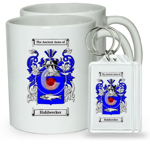 Hohlwecker Pair of Coffee Mugs and Pair of Keychains