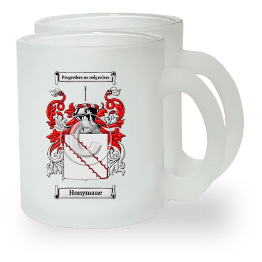 Honymane Pair of Frosted Glass Mugs