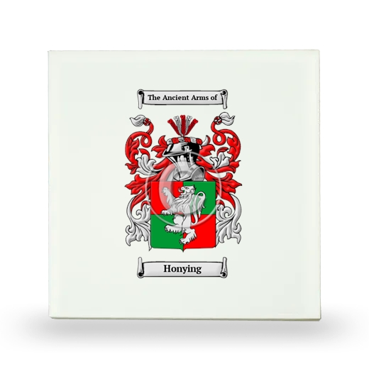 Honying Small Ceramic Tile with Coat of Arms