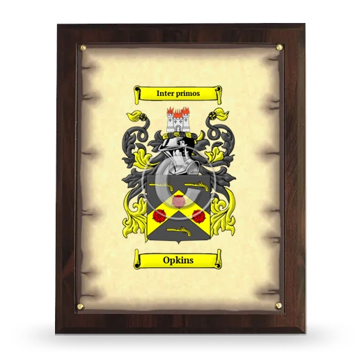 Opkins Coat of Arms Plaque