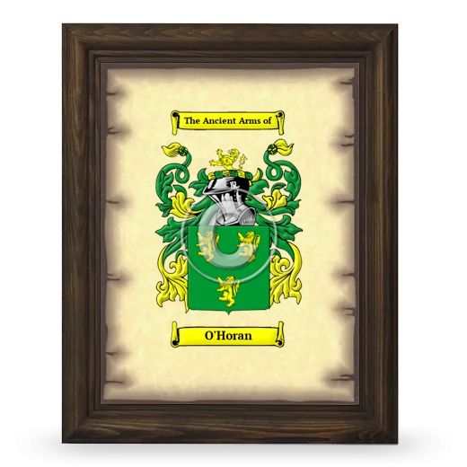 O'Horan Coat of Arms Framed - Brown