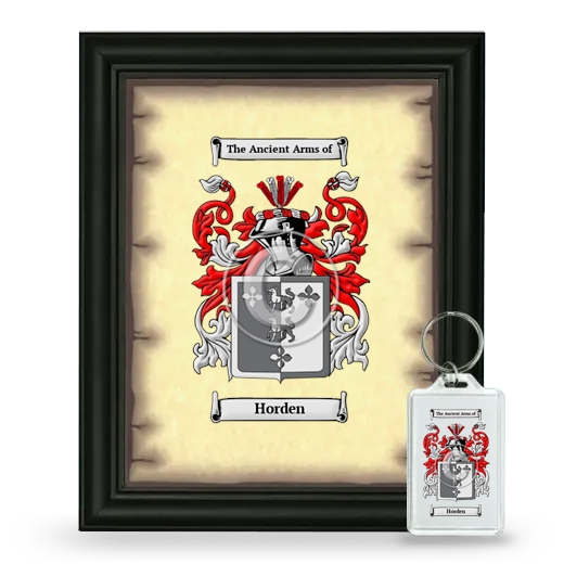 Horden Framed Coat of Arms and Keychain - Black