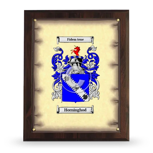 Horninghod Coat of Arms Plaque