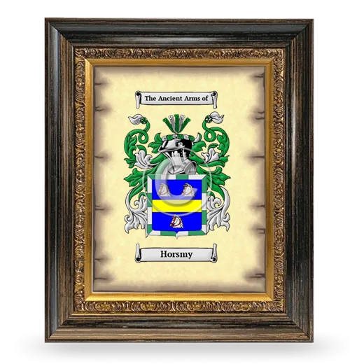 Horsmy Coat of Arms Framed - Heirloom