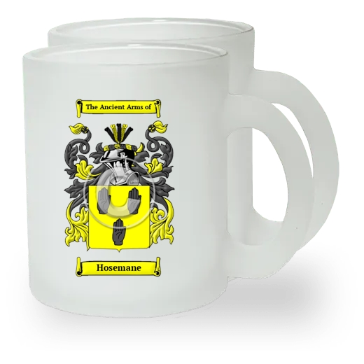 Hosemane Pair of Frosted Glass Mugs