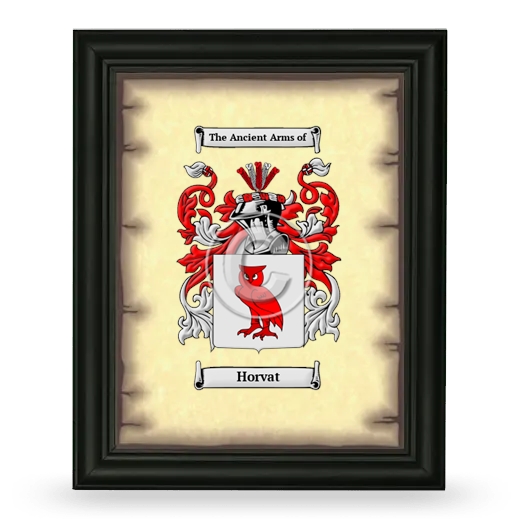 Horvat Coat of Arms Framed - Black