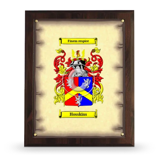 Hosskins Coat of Arms Plaque