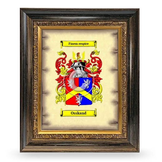 Osskand Coat of Arms Framed - Heirloom