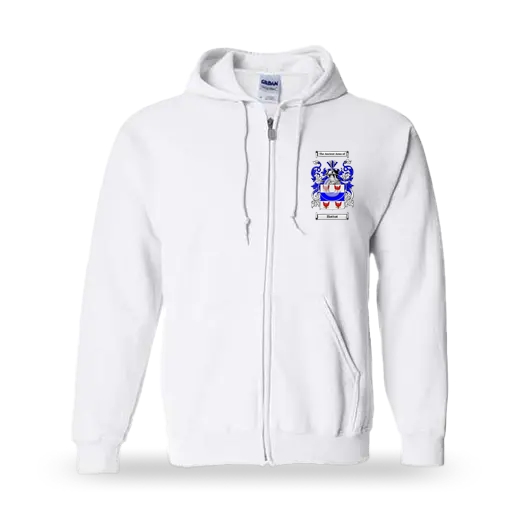 Hottot Unisex Coat of Arms Zip Sweatshirt - White