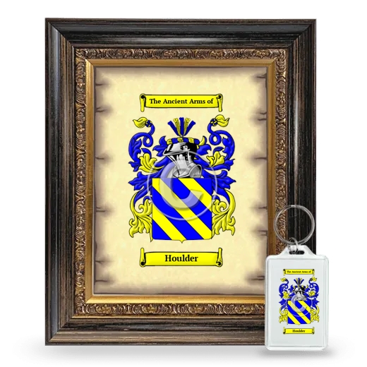 Houlder Framed Coat of Arms and Keychain - Heirloom