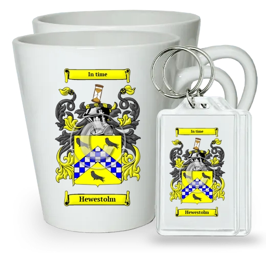 Hewestolm Pair of Latte Mugs and Pair of Keychains