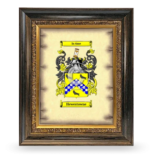 Hewestowne Coat of Arms Framed - Heirloom