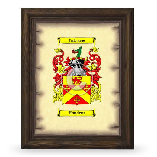 Houdent Coat of Arms Framed - Brown