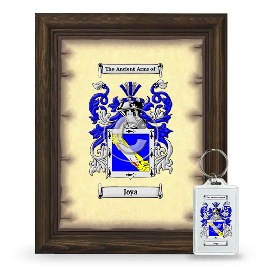 Joya Framed Coat of Arms and Keychain - Brown